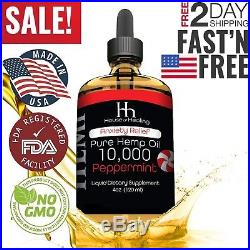 10000 mg Organic PREMIUM Hemp Oil Drops Pain Relief Anti-Inflammatory Pure Sleep