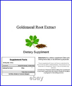 100% Organic Goldenseal Root Extract Antibiotic & Immune Booster Free Shipping