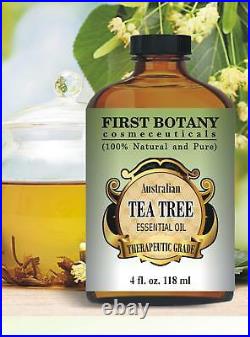 100% Pure Tea Tree Oil (Australian) 4 Fl. Oz. W Glass Dropper THERAPEUTIC GRADE