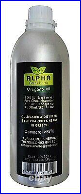 100% Wild Pure Greek over 87% Carvacrol Undiluted Oregano Oil ALL NATURAL