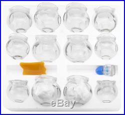 12 pcs Thick Glass Cupping Set for Professionals 4 different sizes US Seller