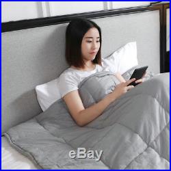 15LB Weighted Blanket Heavy Sensory Light Gray for Adult Deep Sleep (US Stock)