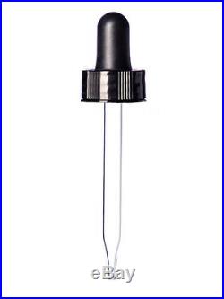 160 Pcs 2 oz 60ml AMBER Boston Round Glass Bottle with Standard Dropper