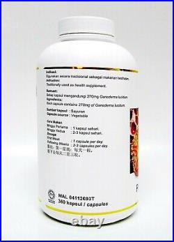 1 Bottle DXN Reishi Gano RG 360 Capsules Ganoderma Boost Immune System Express