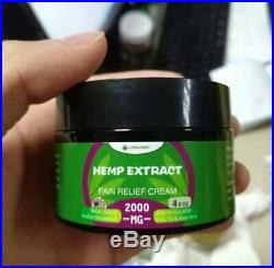 2000 MG Hemp Extract Pain Relief Cream for Sore Muscles & Joint Pain 4 oz. Jar