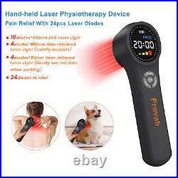 24 Diodes/1760mW Frovab Cold Laser Therapy for Muscle Relaxation & Pain Relief