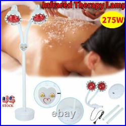 275W Dual Head Floor Stand Infrared Light Heating Therapy Beauty Treatment Lamp