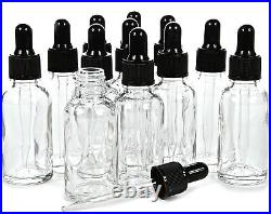 2OZ Boston Glass Bottle With Glass Eye Dropper (Pack Of 6, 12, 36, 80, 160, 240)