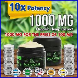 (2 Pack) 100% Organic Hemp Cream for Pain Relief (USA MADE)