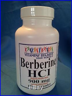 2 Pack Berberine HCI =360 Caps 900mg Depression, Cholesterol, Heart-6 Month Supply