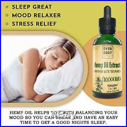 2 Pack Hemp Oil Extract Drops for Pain Stress & Anxiety Relief, Better Focus
