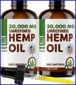2 Pack Hemp Oil For Pain Relief Anxiety, Sleep 30000 mg