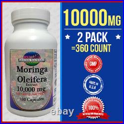2 Pack Moringa Oleifera Extract 10,000mg =360 Caps Herb Anti-Aging+More Benefits