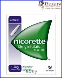 3X Nicorette Inhalator, 15 mg, 36 Cartridges FREE & FAST SHIP FROM USA 01/2025