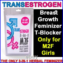 3 x TRANSGENDER 3-IN-1 HORMONE BLOCKER FEMALE HORMONE BREAST GROWTH FEMINISER