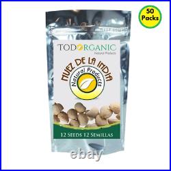 50 PACKS (600) Nuez de la India, original 100% GARANTIZADA, indian nut seed
