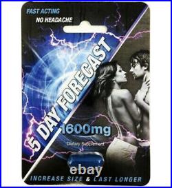 5 Day Forecast 1600 mg Male Herbal Enhancement Supplement 50 Pills authentic