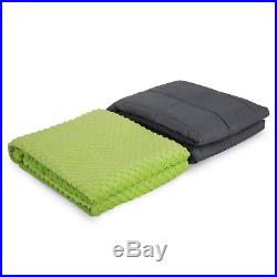 60x80 Weighted Blanket With Cover Removable 15Lbs Heavy Sensory Therapy Blanket