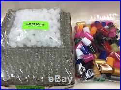 864 Bottles CASE PLAIN 1/3 oz 10ml CLEAR Glass Roll on With COLOR Cap & Roller