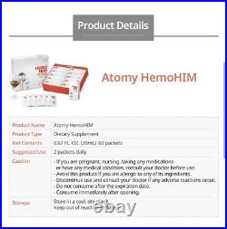 ATOMY HemoHIM Dietary Supplement Food Herbal Extract 1Set 20ml x60Pack? Tracking