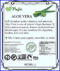 Aloe Vera gel powder 4oz 8oz 16oz 1lb 32oz 2lb 3lb 8lb 20kg Paje beauty nutriti