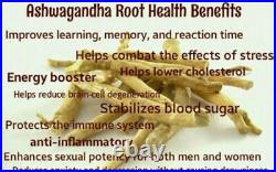 Ashwagandha Roots Withania Somnifera Indian Ginseng Raw & Whole Herbs FREE SHIPS