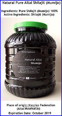 BULK WHOLESALE Altai SHILAJIT 5.5 Lb (2.5 kilograms) Pure Mumijo, Moomiyo, Mumio