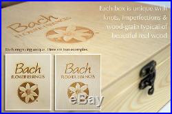 Bach Flower Essence Complete Kit Wooden Case. Practitioner Gift Set Remedy Box