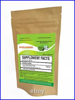 Bacopa Monnieri Extract Powder High Strength Brahmi 50% Bacosides Improve Memory