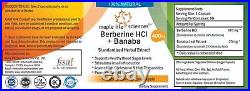 Berberine HCL 98% pure Extract + Banaba Leaf Extract For Control Blood Sugar
