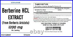 Berberine HCL Extract 120 Capsules 1200mg Serving High Potency == SALE == CH
