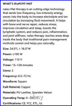 Bio PEMF Mat, Pulsed Electromagnetic Field Therapy for Recovery, Deep Relaxatiox