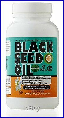 Black Seed 100% Pure Black Cumin Seed Oil 90 Softgel Capsules-NON-GMO EXP 5/21