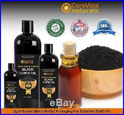 Black Seed Oil Black Cumin Seed Oil USDA Organic Nigella Sativa 100% Pure