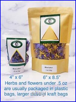 Blue Lotus Flower Dried Cut Nymphaea Caerulea Hand Picked Organic Herbal Tea