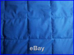 Blue cotton. 5# 15# TWIN custom weighted blanket. Appx. 40 x 70