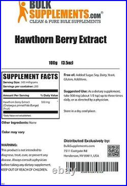 BulkSupplements. Com Hawthorn Berry Extract Increase Energy