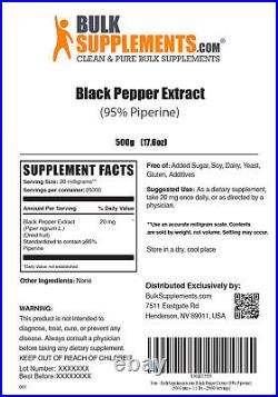 BulkSupplements.com Black Pepper Extract (95% Piperine) Fat Blocker