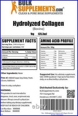 BulkSupplements.com Hydrolyzed Collagen (Bovine) Collagen for Better Joints