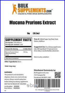 BulkSupplements.com Mucuna Pruriens Extract Powder RIch In Antioxidants