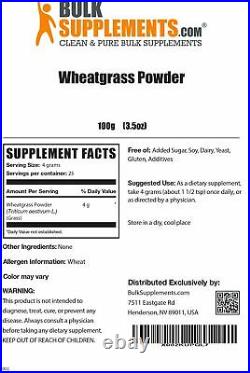 BulkSupplements.com Wheatgrass Powder Superfood Powder Raw Wheatgrass Juice