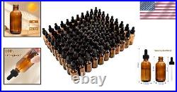 Bulk 80 Pcs 2oz Amber Glass Droppers Durable & Leak-Proof Essential Oil Set