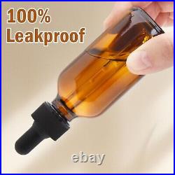 Bulk 80 Pcs 2oz Amber Glass Droppers Durable & Leak-Proof Essential Oil Set