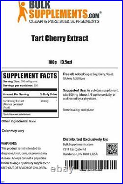 Bulksupplements. Com Tart Cherry Extract Powder- Prevent Muscle Soreness