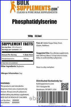 Bulksupplements.com Phosphatidylserine Powder Improve Memory & Focus