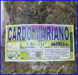 Cardo Mariano 8oz Milk Thistle Herbs, Liver Cleanser, Higado Graso Te Natural