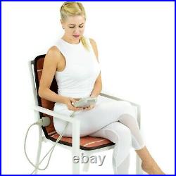 Chair Heating Pad w PEMF Far Infrared Bio Amethyst TAO Mat HealthyLine 40x18