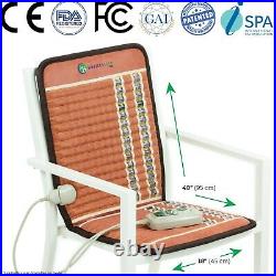 Chair Heating Pad w PEMF Far Infrared Bio Amethyst TAO Mat HealthyLine 40x18