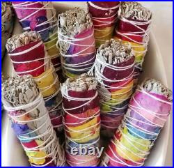 Chakra Sage Smudge Sticks (4) Cali Wholesale Bulk Bundle Price 1-400 pcs Set