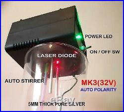 Colloidal Silver Generator Mk3(32v), 5mm Silver, Auto Polarity/stirrer/laser